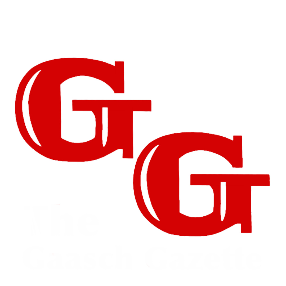 Gaasch Gazette Logo, red background